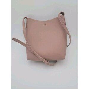 NEW Samara Minimalist Medium Shoulder Bag Peony‎ Pink Vegan Leather Crossbody